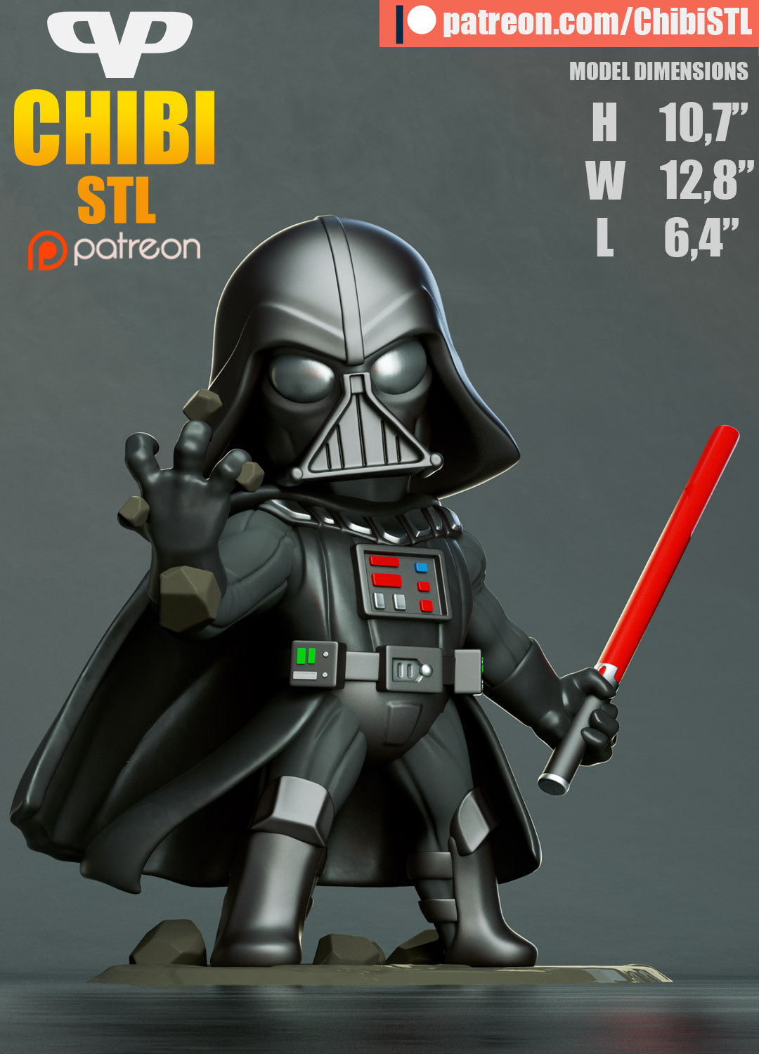 Chibi Darth Vader | Resin Model Kit | Star Wars Sith Lord