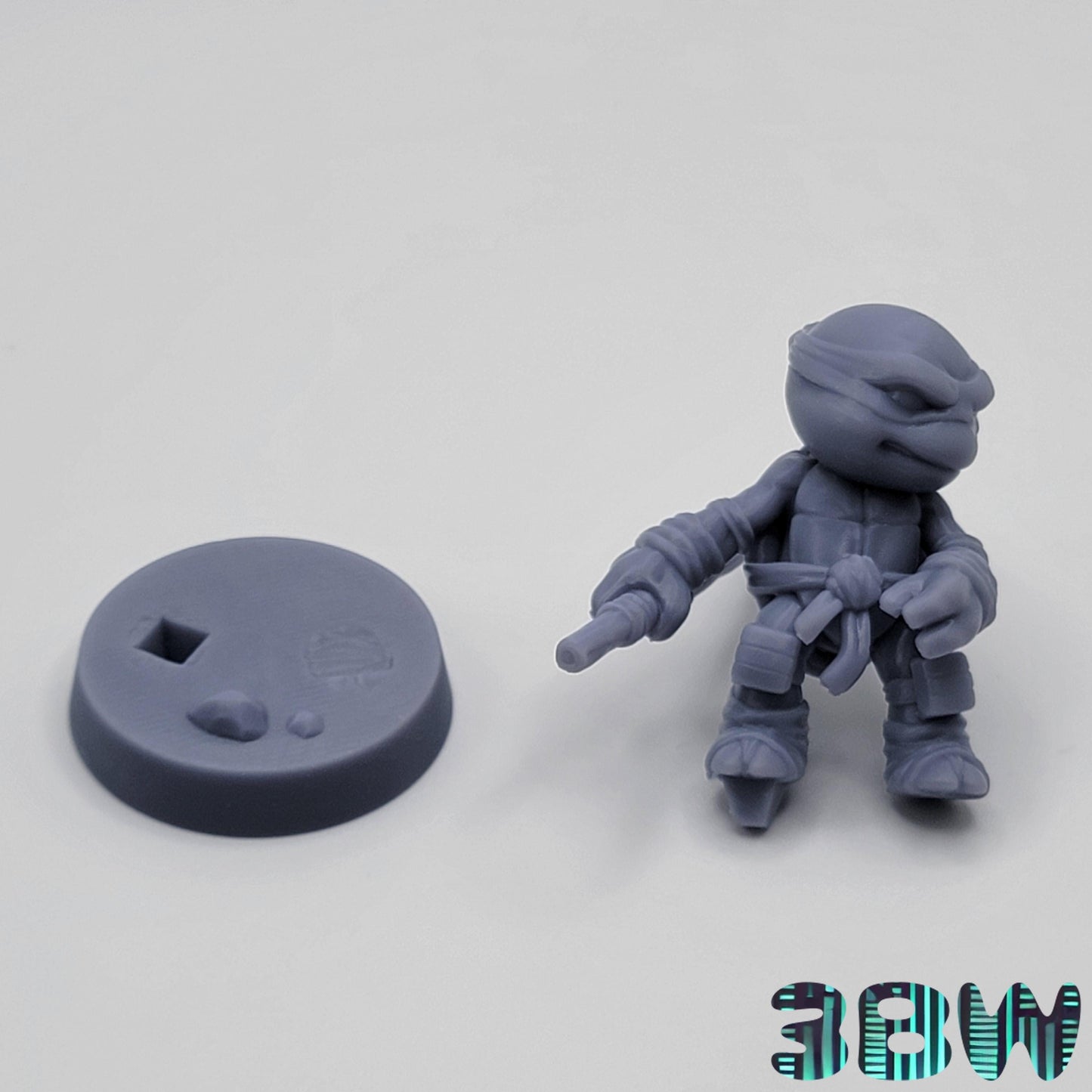 Chibi Donatello | 2-Inch Resin Model Kit | DIY TMNT Tech Turtle with Staff