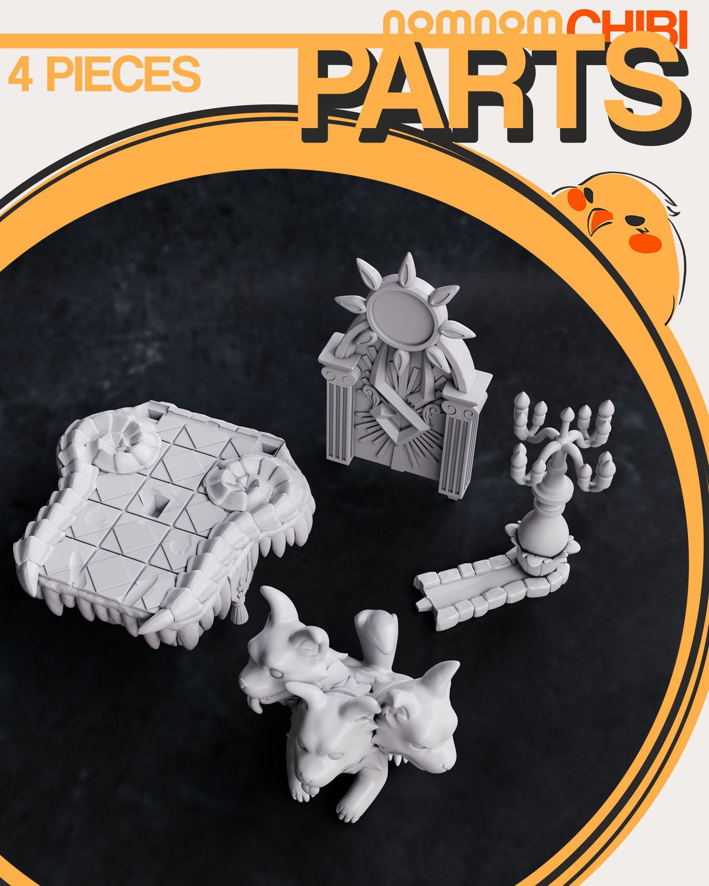 Chibi Cerberus - 6" Resin Model Kit - Hades Guard Dog