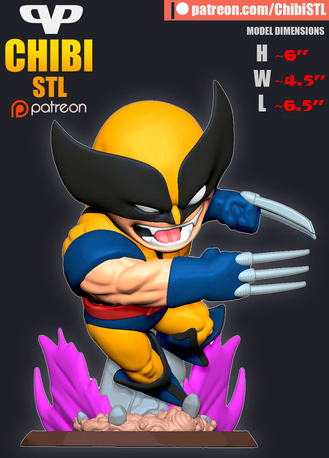 Chibi Wolverine | Resin Model Kit | Marvel Clawed Chaos