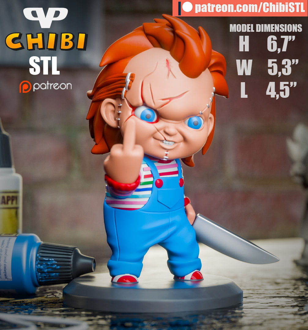 Chibi Chucky | Resin Model Kit | Horror Doll Icon