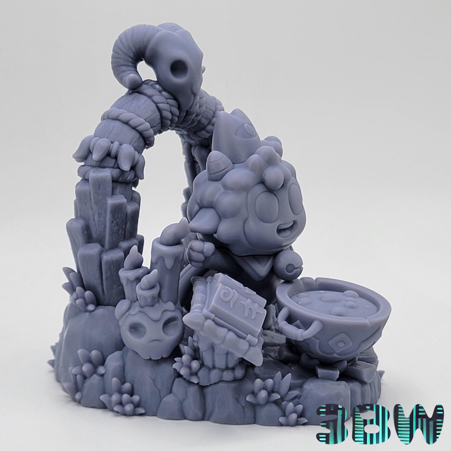 Chibi Cult of the Lamb Ritual | 4.5-Inch Resin Model Kit | Ritual Scene
