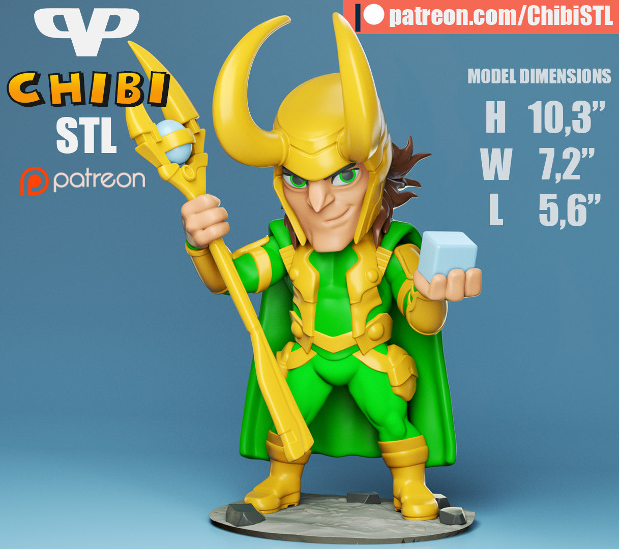 Chibi Loki | Resin Model Kit | Marvel Trickster Prince