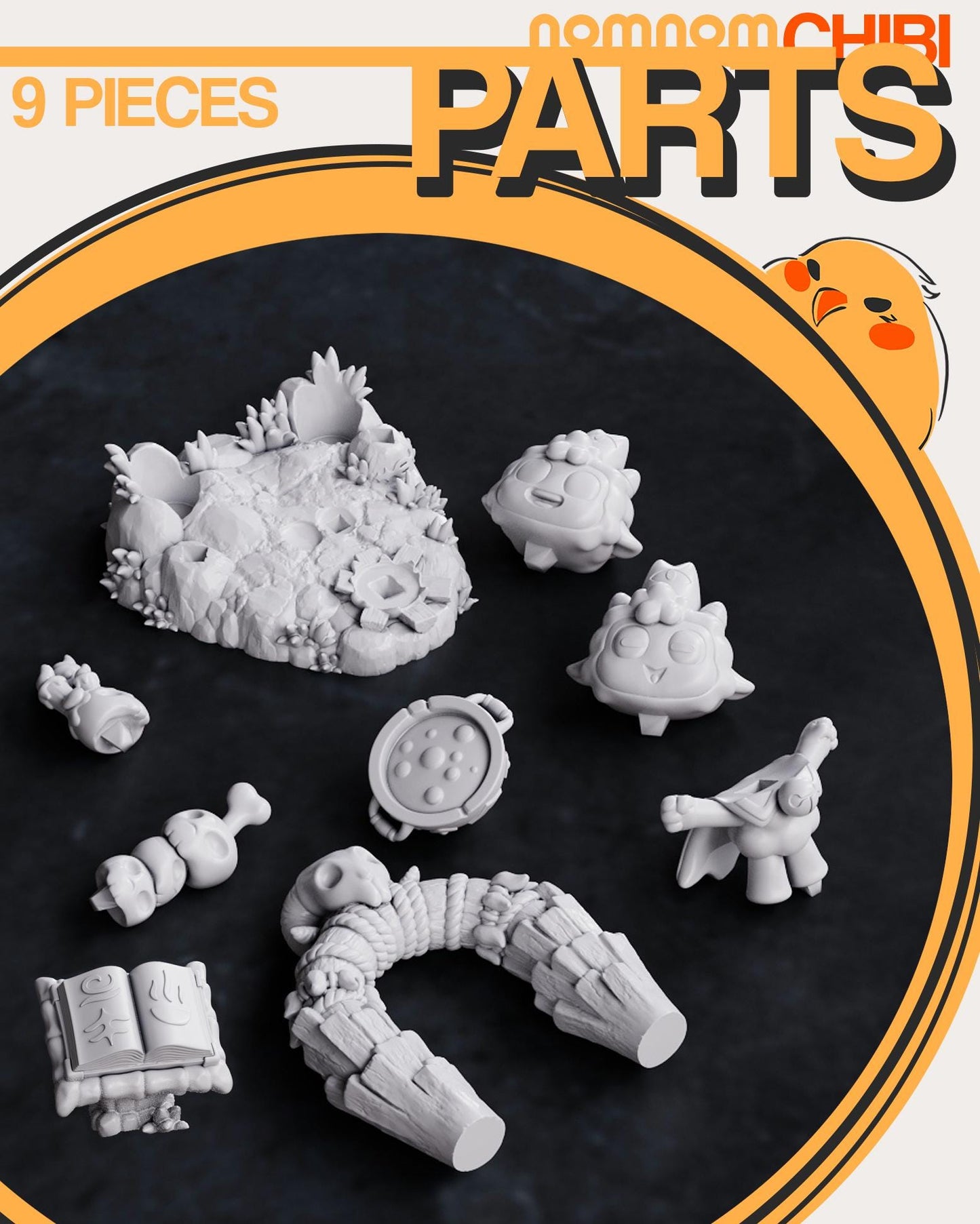 Chibi Cult of the Lamb Ritual | 4.5-Inch Resin Model Kit | Ritual Scene