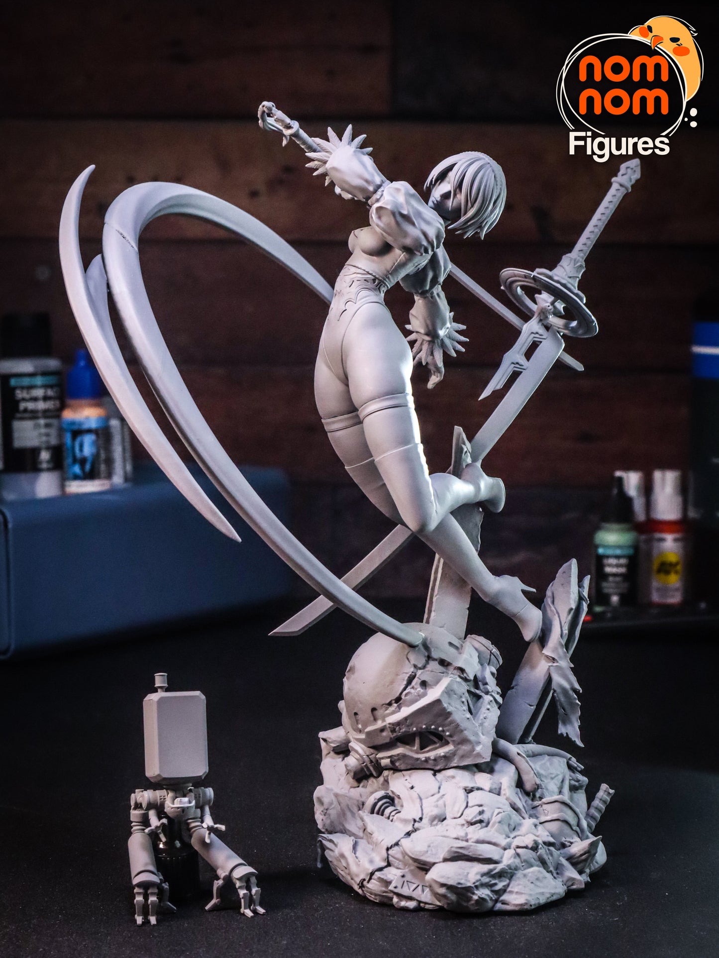 2B | 9-Inch Resin Model Kit | DIY Nier Automata Combat Android