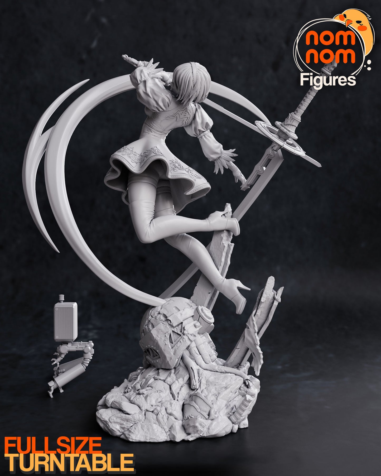 2B | 9-Inch Resin Model Kit | DIY Nier Automata Combat Android