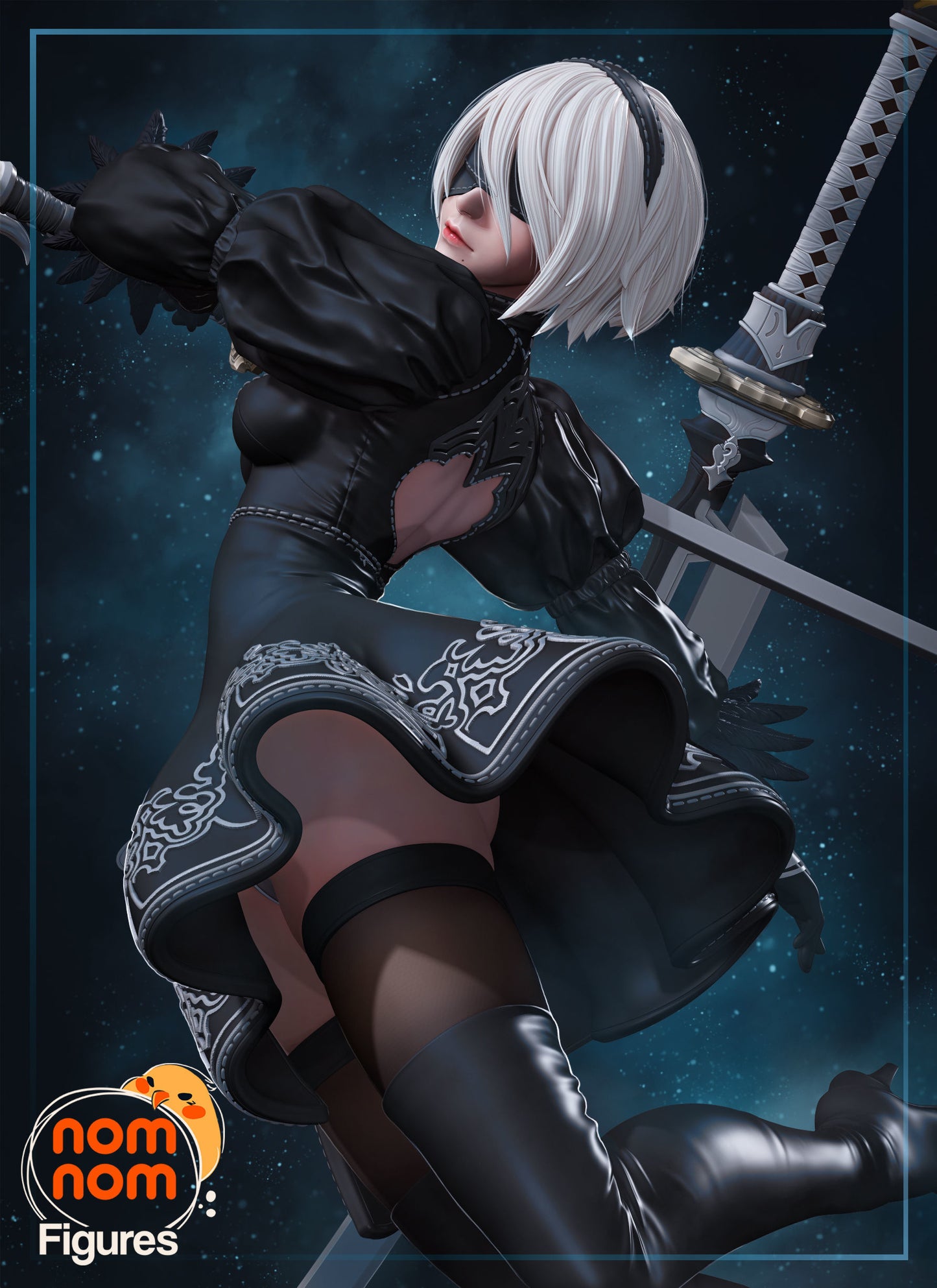 2B | 9-Inch Resin Model Kit | DIY Nier Automata Combat Android