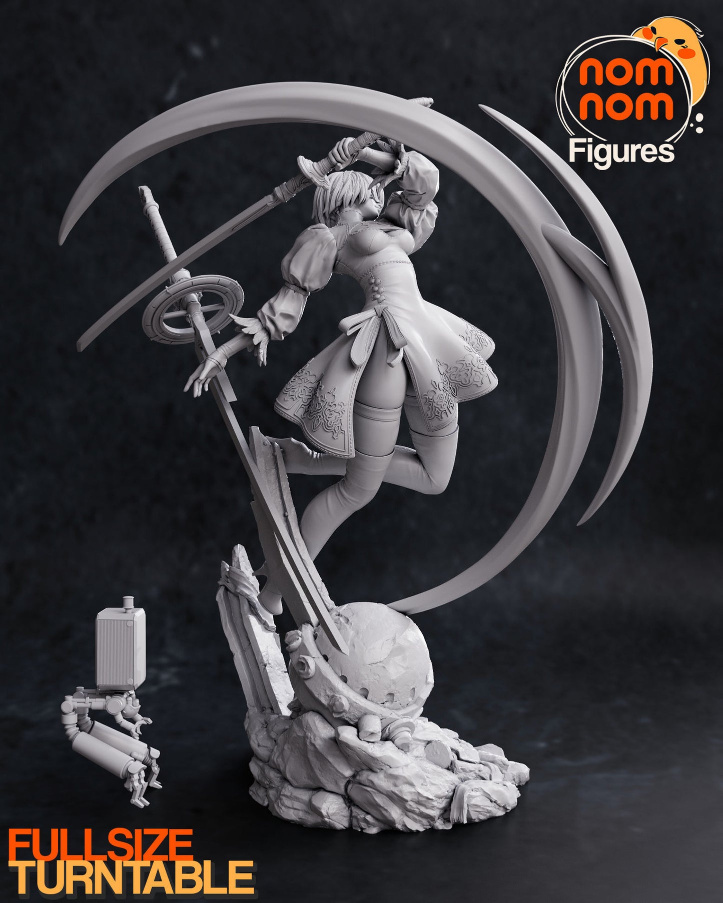 2B | 9-Inch Resin Model Kit | DIY Nier Automata Combat Android