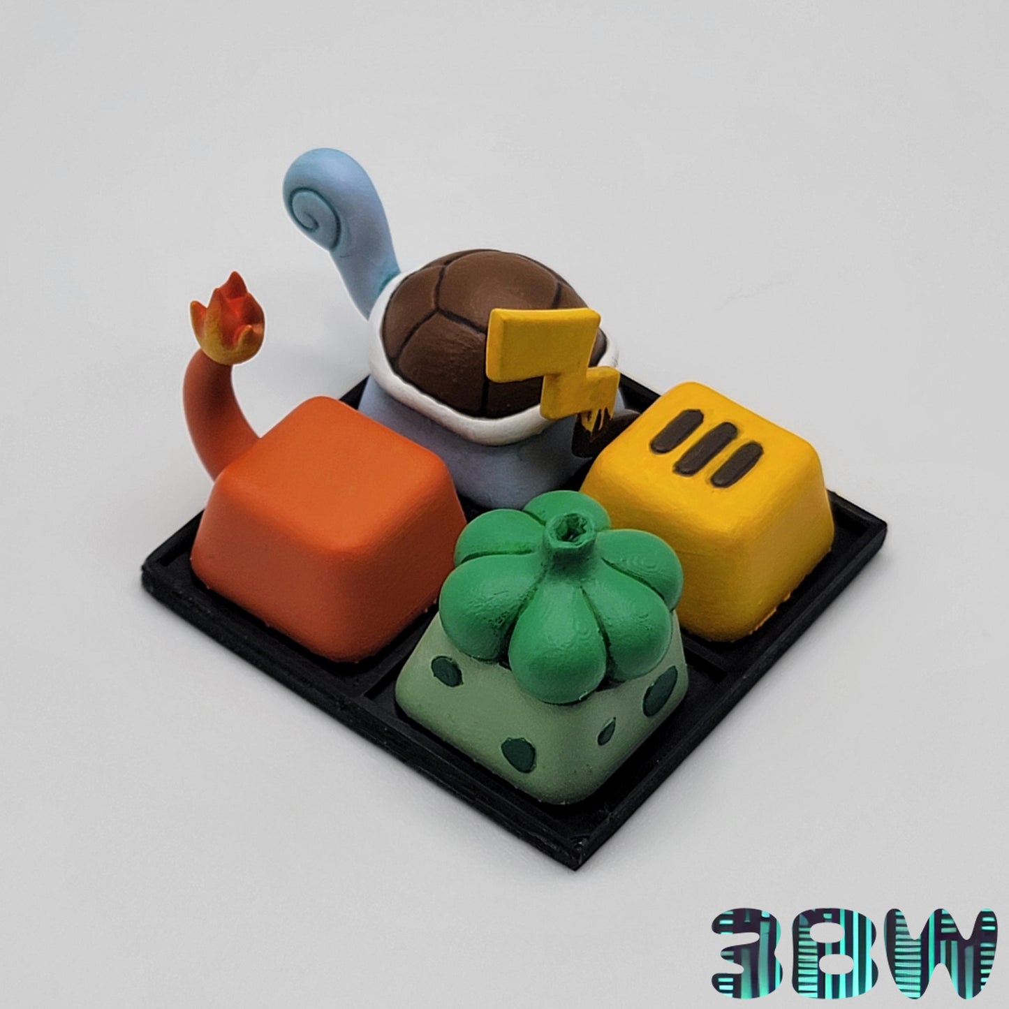 Pokémon Starter Keycap Set | Handpainted Resin Artisan Caps | Cherry MX | Charmander, Bulbasaur, Squirtle, Pikachu