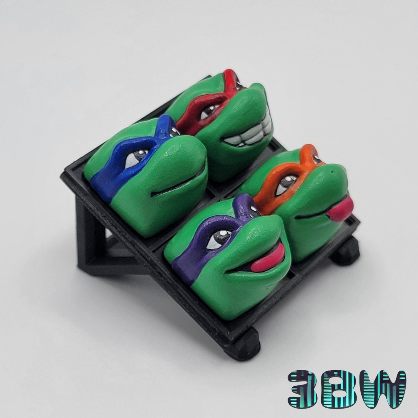 TMNT Keycap Set | Handpainted Resin Artisan Caps | Cherry MX | Leonardo, Donatello, Raphael, Michelangelo