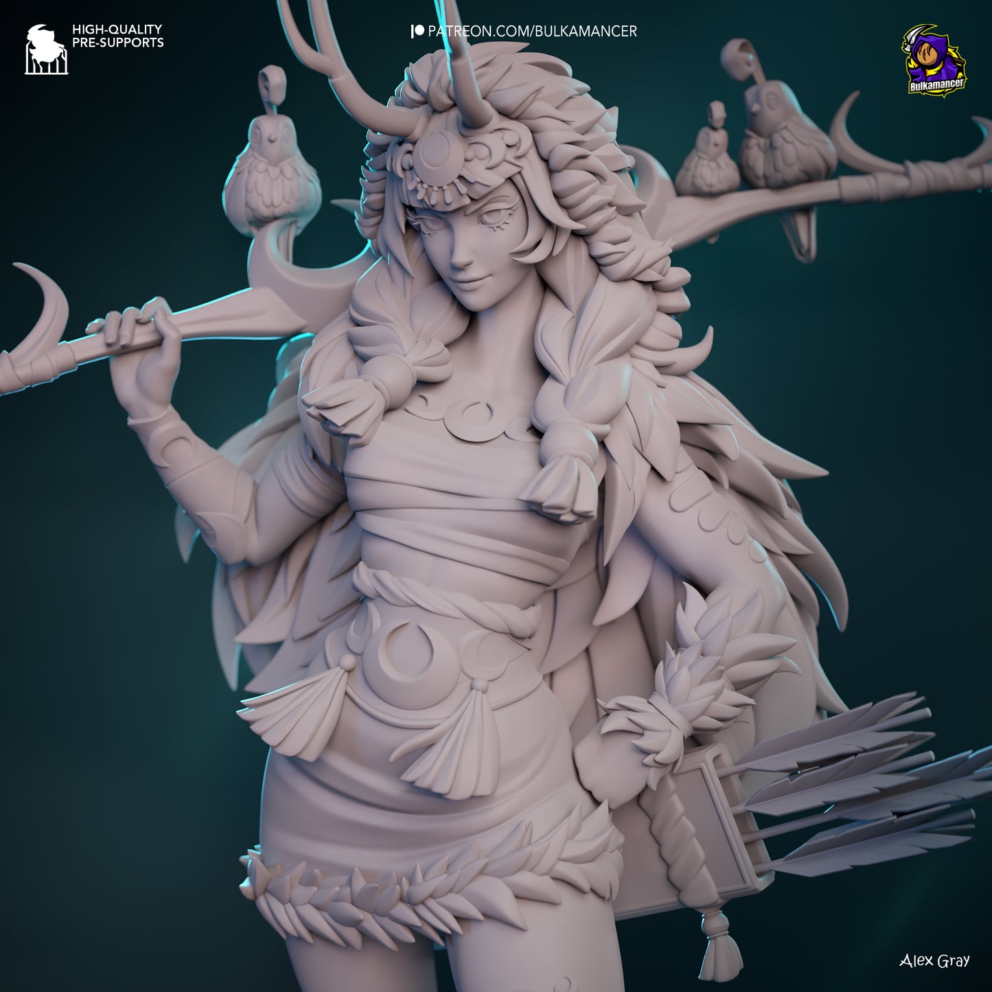 Artemis | 11-Inch Resin Model Kit | Hades Moonlit Goddess of the Hunt