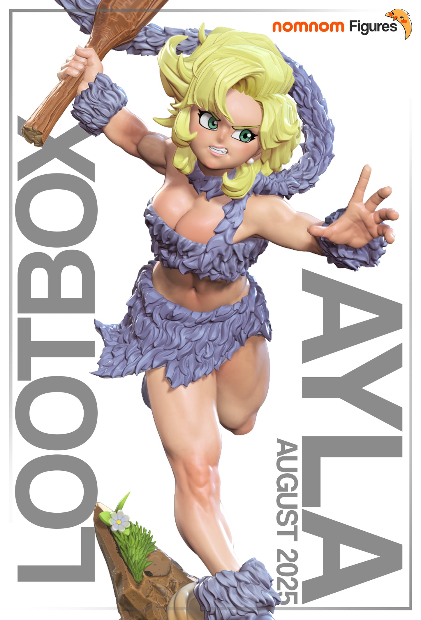 Ayla | 8.5-Inch Resin Model Kit | Chrono Trigger Prehistoric Dino Slayer