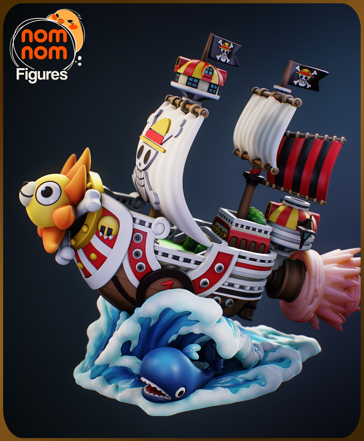 Chibi Thousand Sunny | 4-Inch Resin Model Kit | DIY One Piece Miniature Ship Sailing