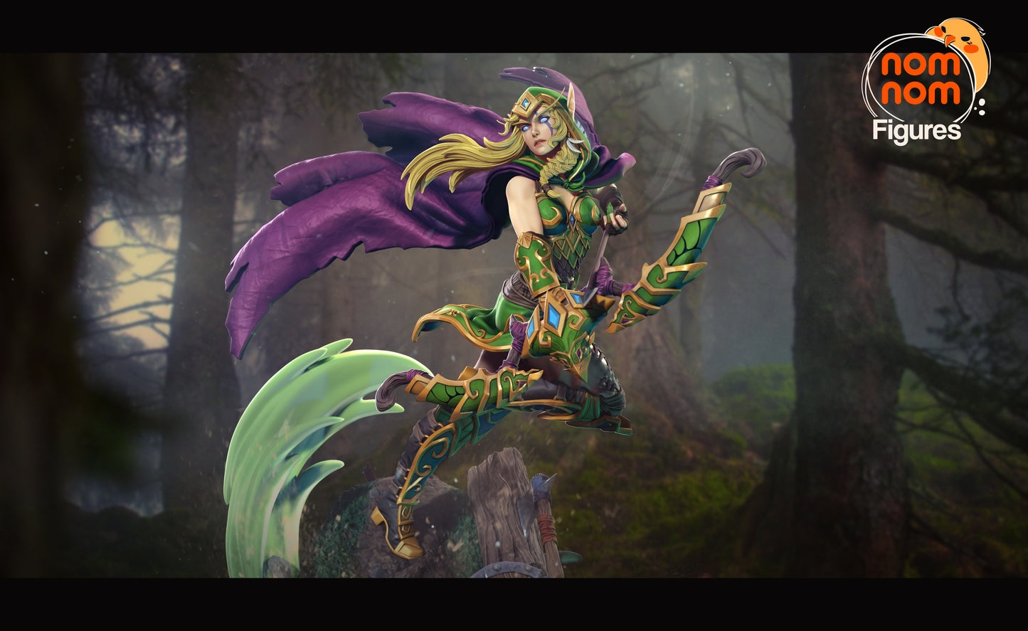 Alleria Windrunner | Resin Model or Bust Kit | Warcraft III Reign of Chaos Ranger General