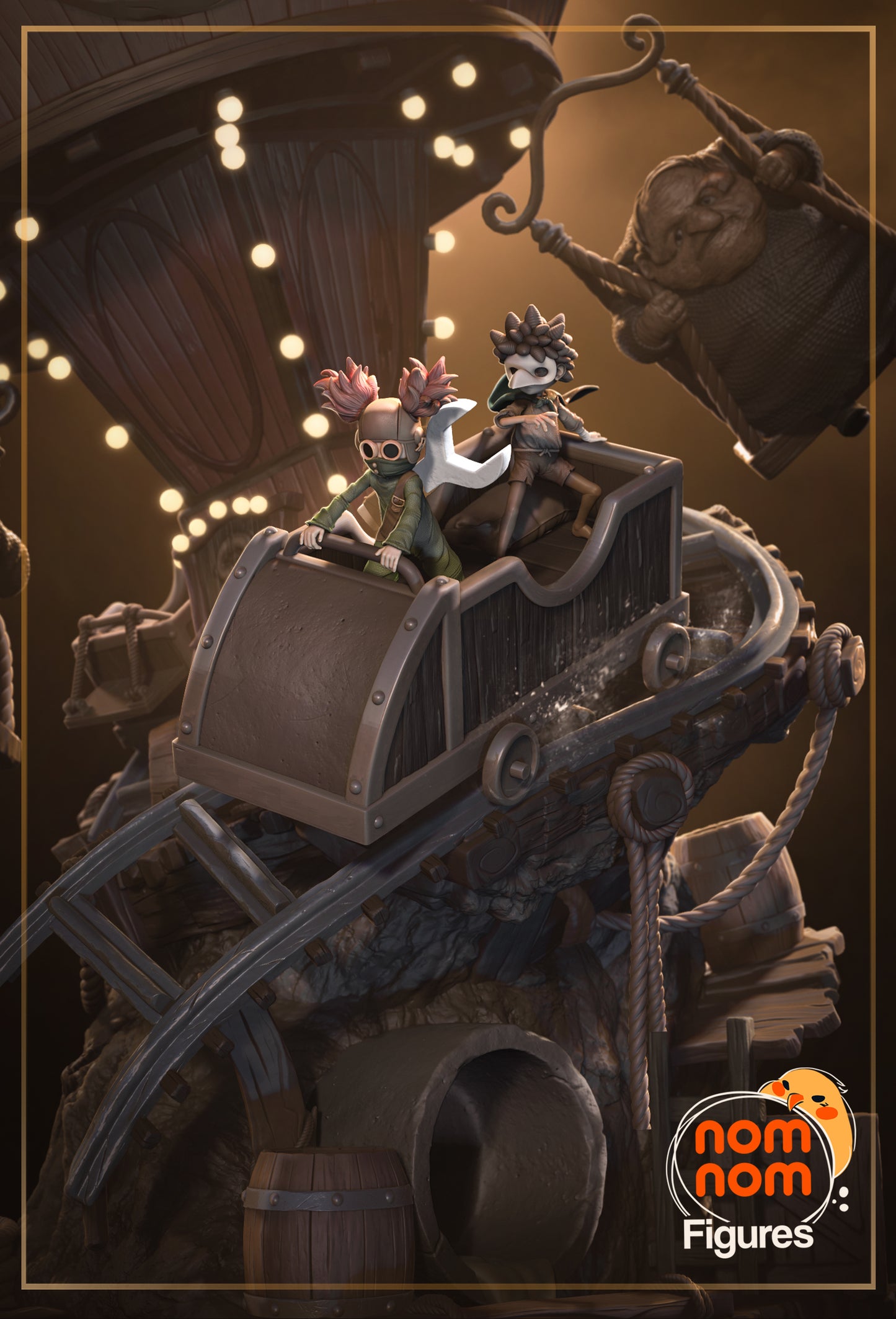 Little Nightmares III | Resin Model or Bust Kit | The Spiral Mine Cart