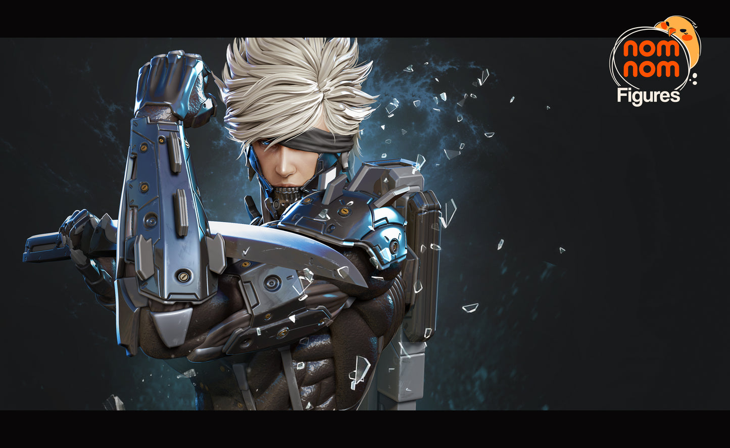 Raiden Bust | 7.5-Inch Resin Model Kit | DIY Metal Gear Cyborg Ninja