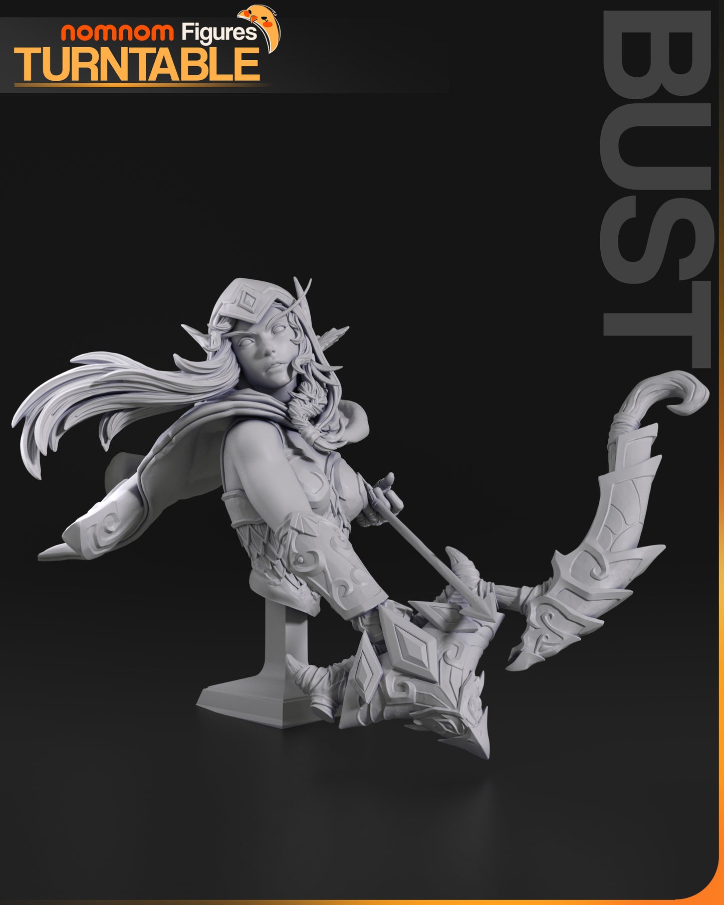 Alleria Windrunner | Resin Model or Bust Kit | Warcraft III Reign of Chaos Ranger General