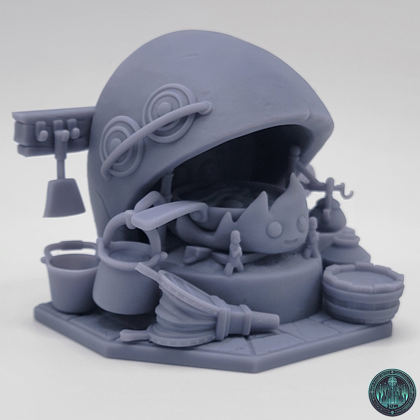 Chibi Calcifer | 3" Resin Model Kit | DIY Howl's Moving Castle Flame Spirit