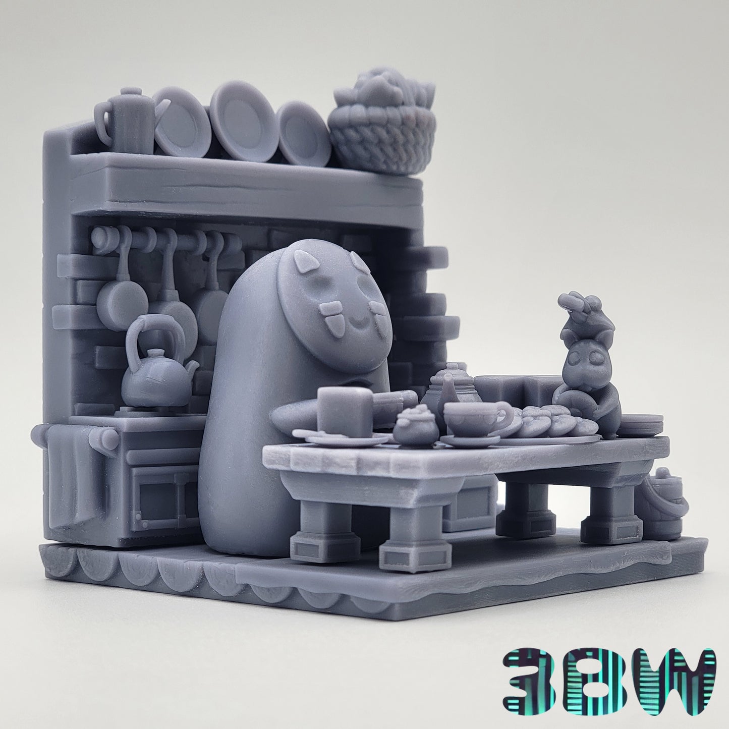 Chibi No-Face | 3-Inch Resin Model Kit | Spirited Away Tea with Kaonashi