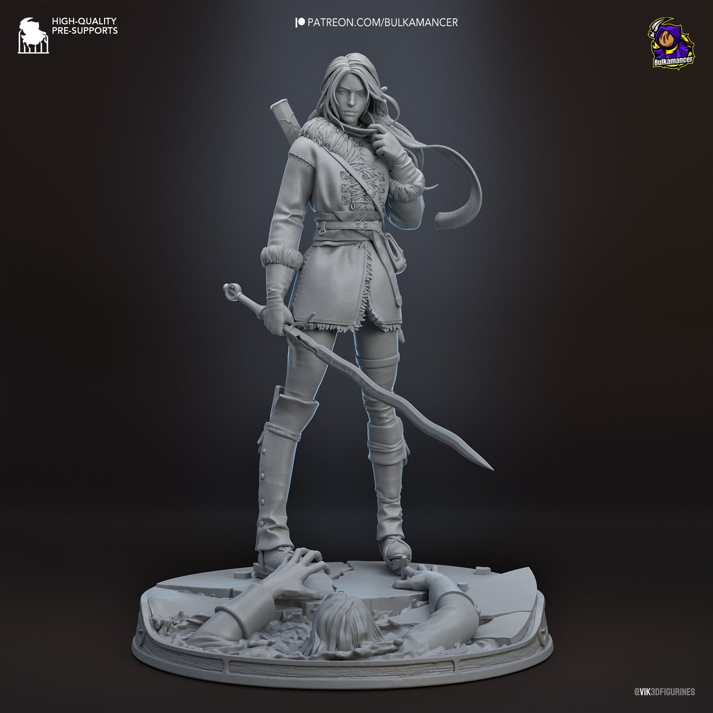 Ciri | 9-Inch Resin Model Kit | The Witcher Child of Surprise and Reluctant Destiny