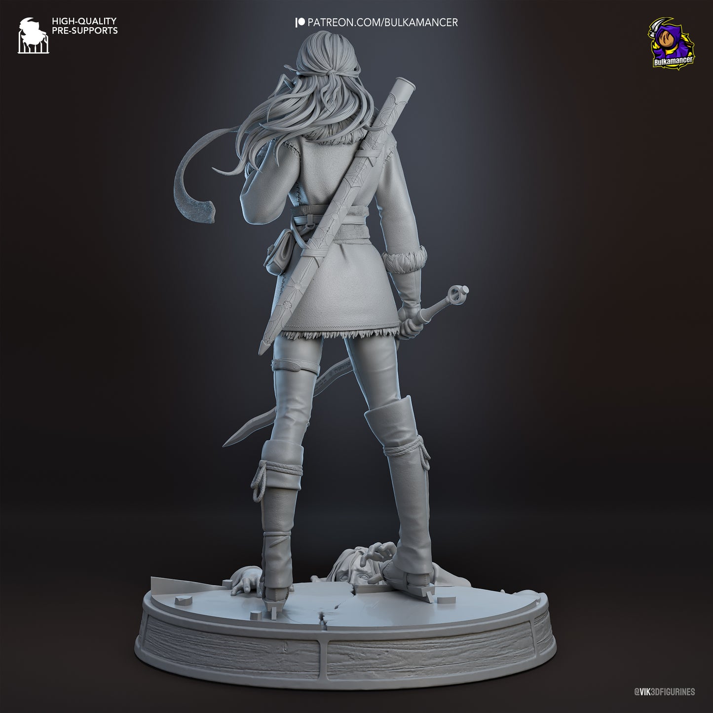 Ciri | 9-Inch Resin Model Kit | The Witcher Child of Surprise and Reluctant Destiny