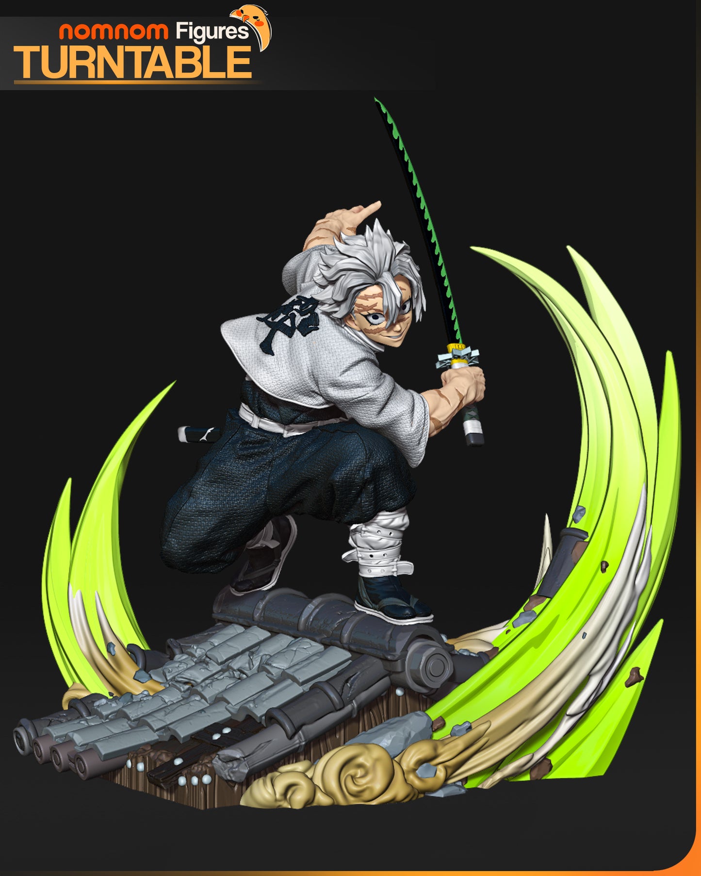 Sanemi Shinazugawa | Resin Model or Bust Kit | Demon Slayer Wind Hashira