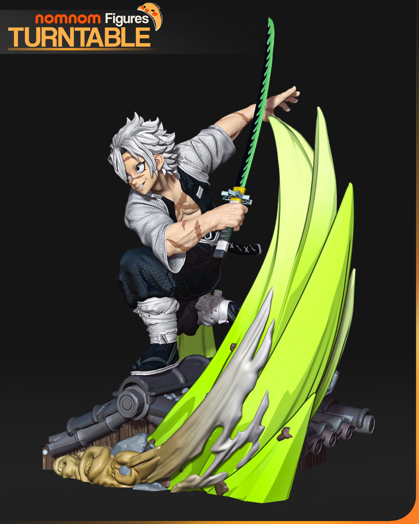 Sanemi Shinazugawa | Resin Model or Bust Kit | Demon Slayer Wind Hashira