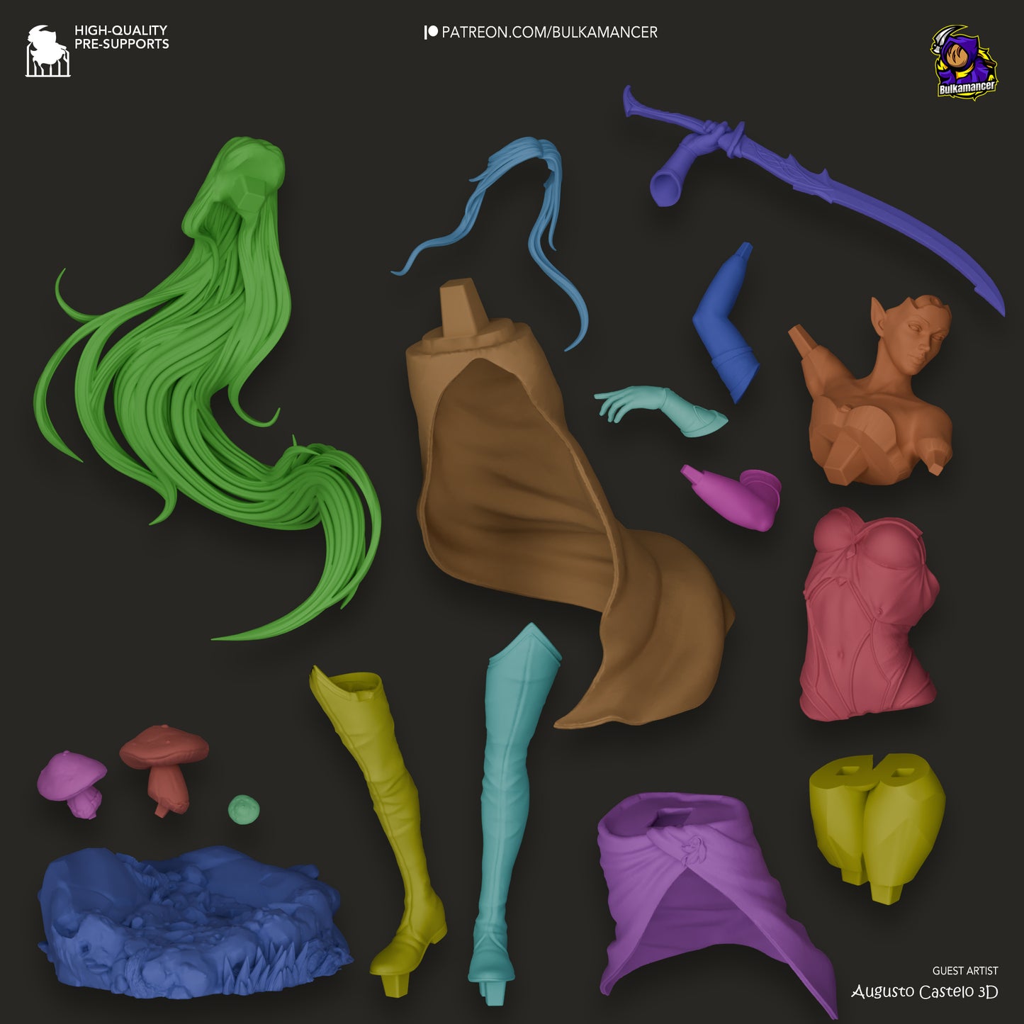 Eilistraee | 8-Inch Resin Model Kit | DIY Forgotten Realms Drow Goddess of Dance