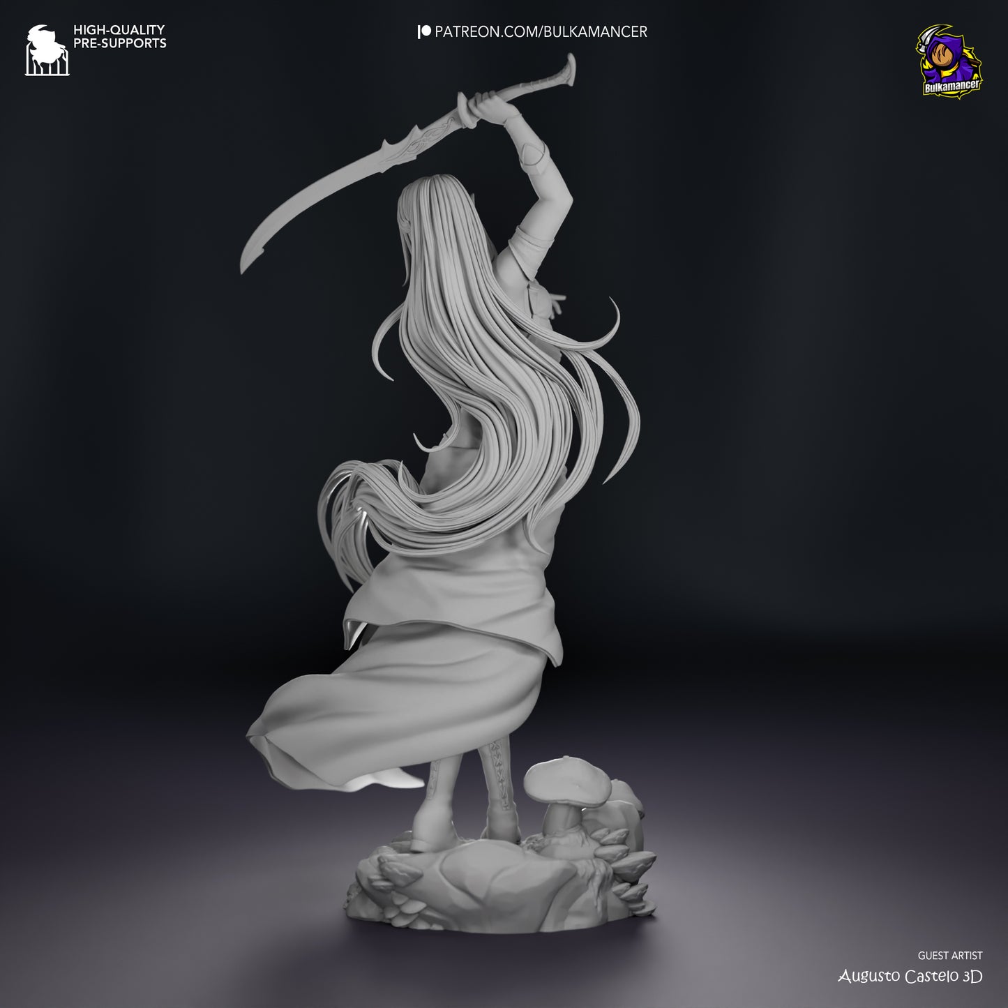 Eilistraee | 8-Inch Resin Model Kit | DIY Forgotten Realms Drow Goddess of Dance
