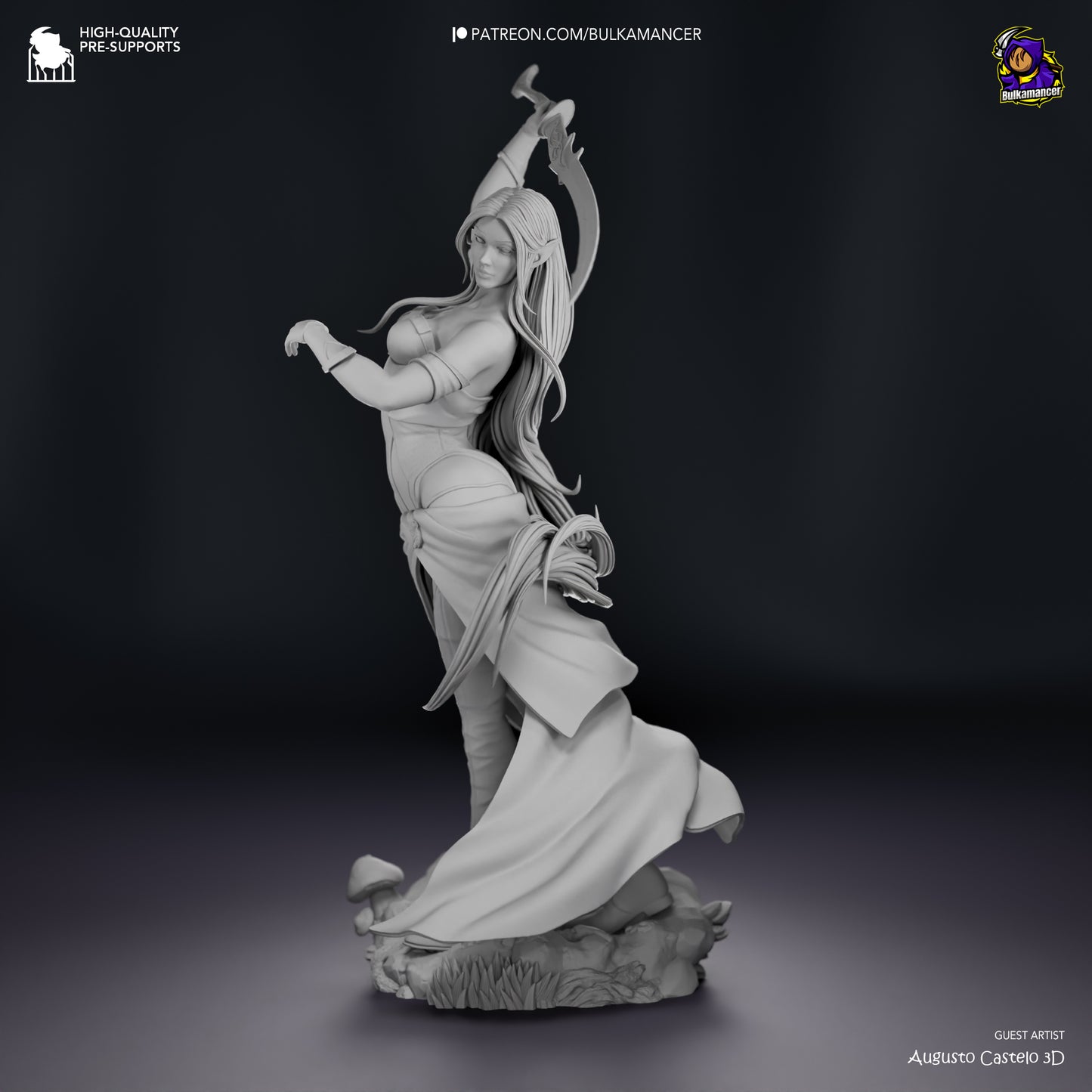 Eilistraee | 8-Inch Resin Model Kit | DIY Forgotten Realms Drow Goddess of Dance
