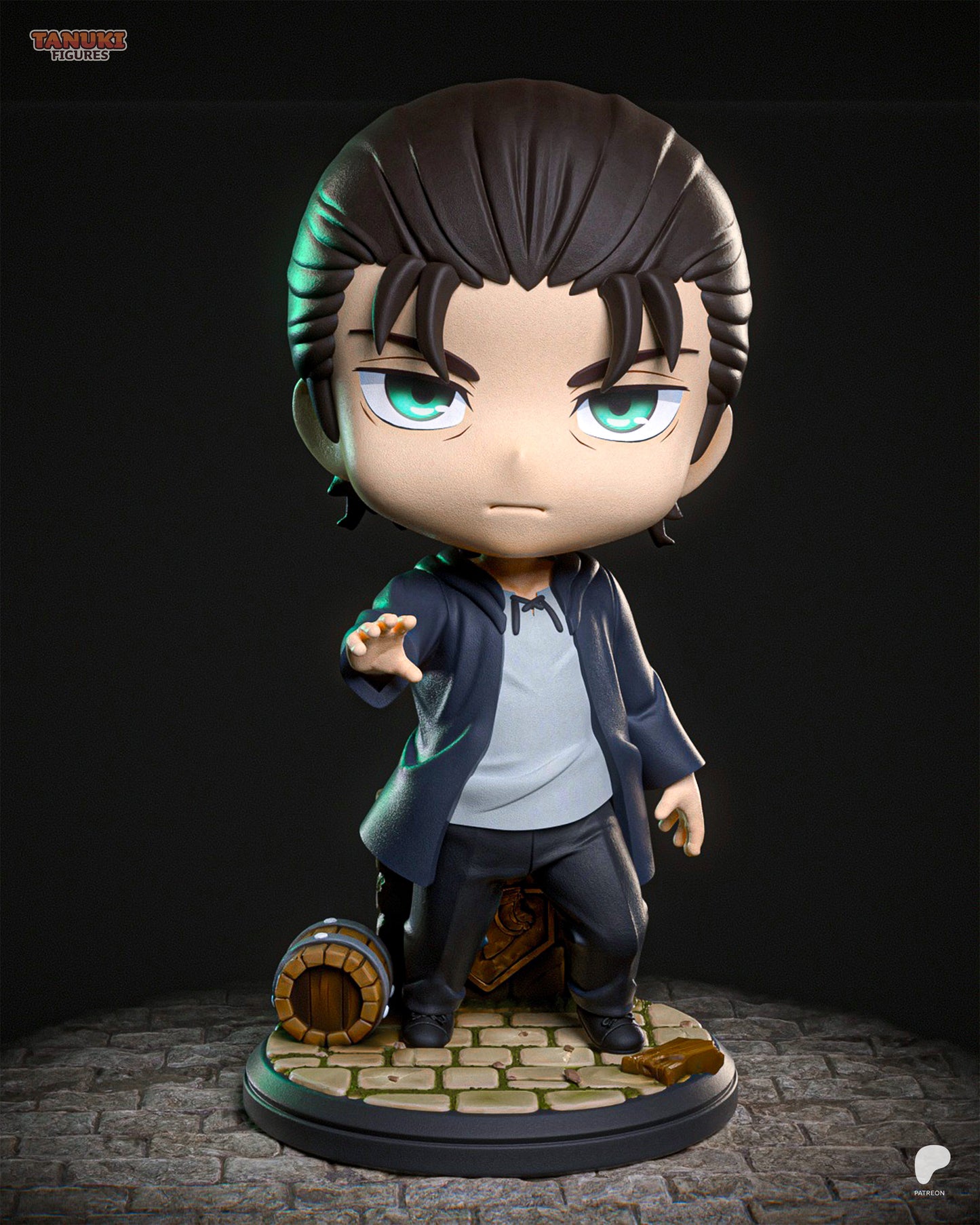 Chibi Eren | 4-Inch Resin Model Kit | Attack on Titan Chibi Titan Vessel