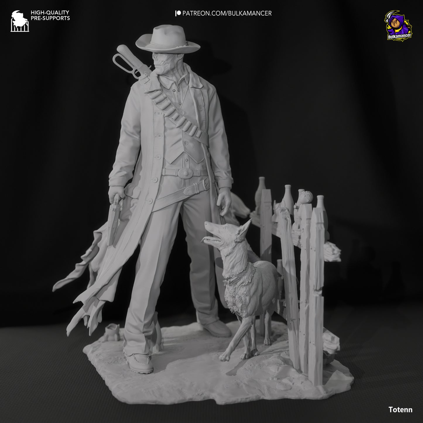 The Ghoul with Dogmeat | 9.5-Inch Resin Model Kit | DIY Fallout Wasteland Survivor