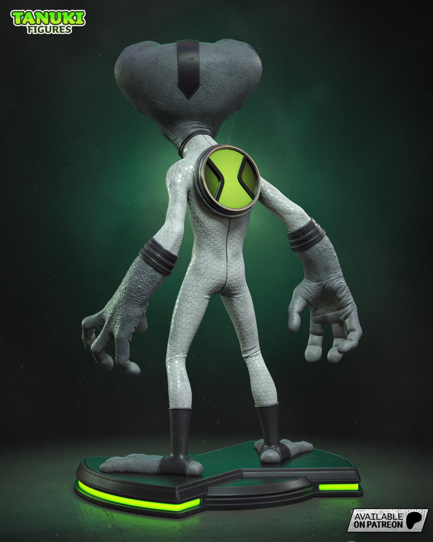 Grey Matter | 6.5-Inch Resin Model Kit | Ben 10 Galvan Genius and Omnitrix MVP