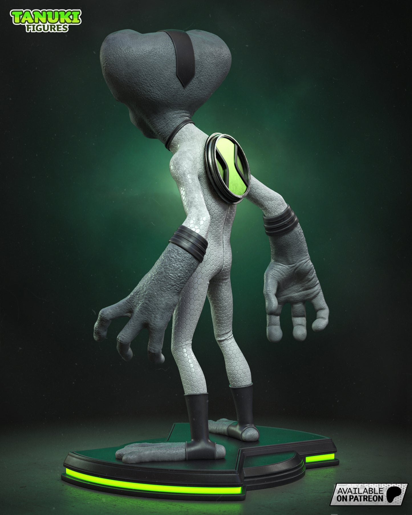 Grey Matter | 6.5-Inch Resin Model Kit | Ben 10 Galvan Genius and Omnitrix MVP