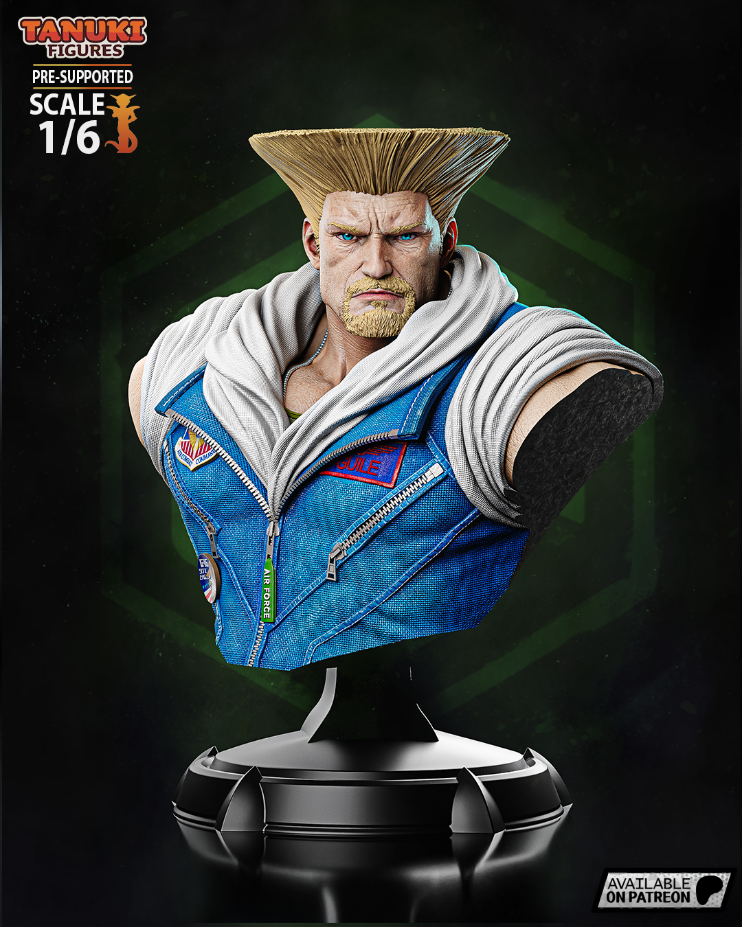 Guile | Resin Model or Bust Kit | Street Fighter Military Bruiser