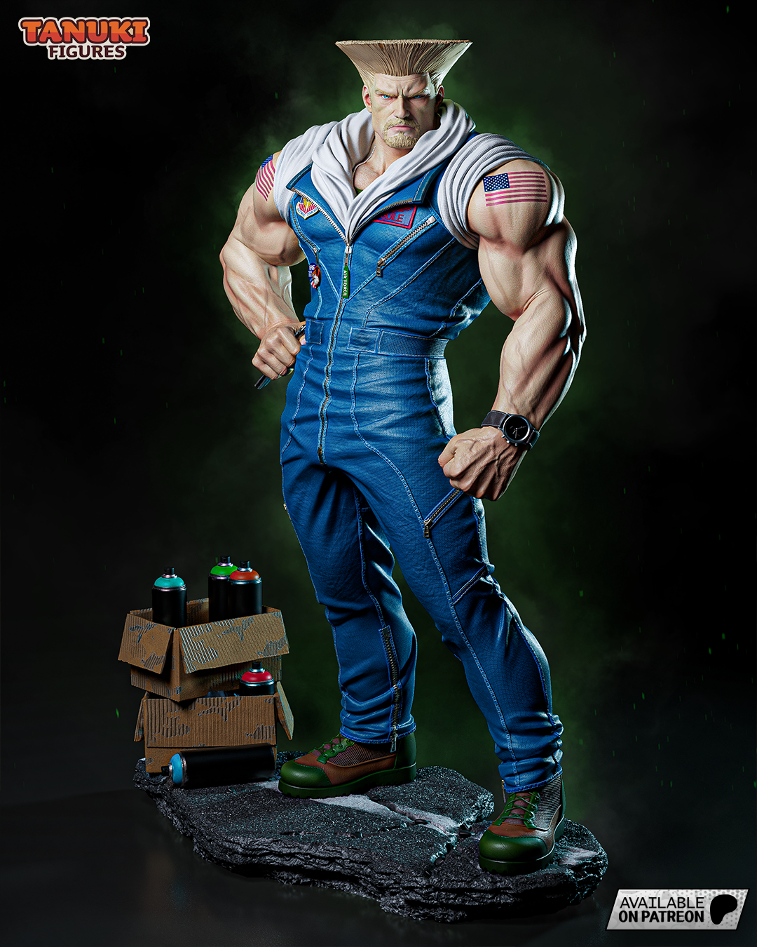 Guile | Resin Model or Bust Kit | Street Fighter Military Bruiser