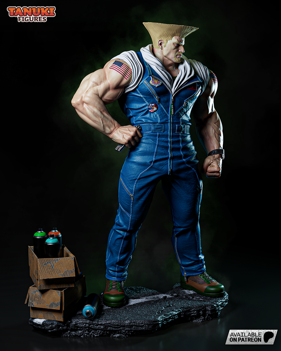 Guile | Resin Model or Bust Kit | Street Fighter Military Bruiser