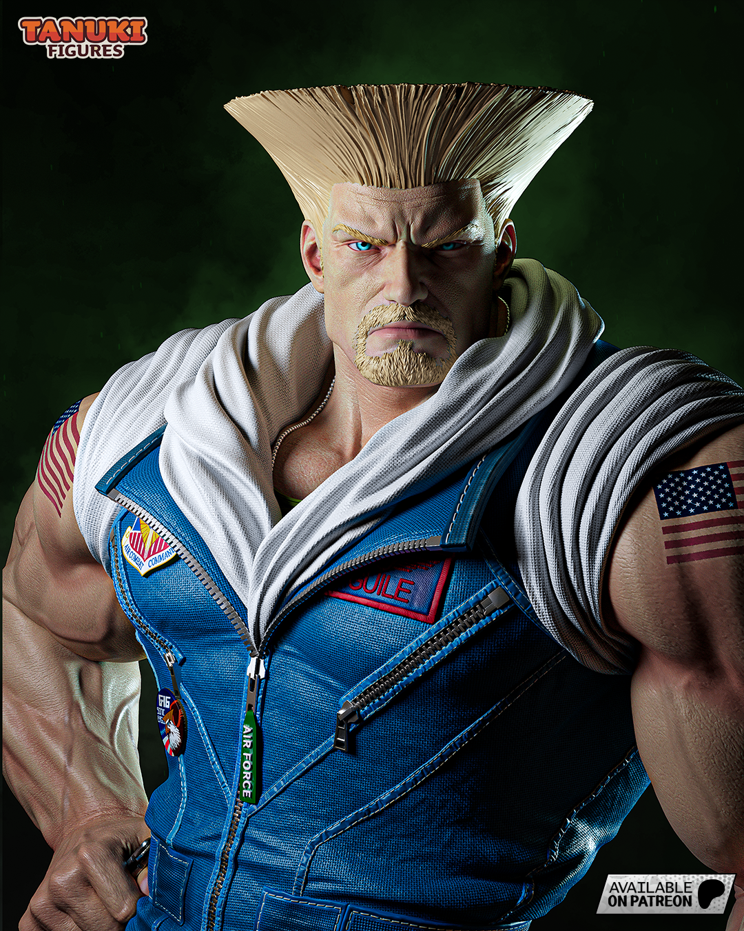 Guile | Resin Model or Bust Kit | Street Fighter Military Bruiser
