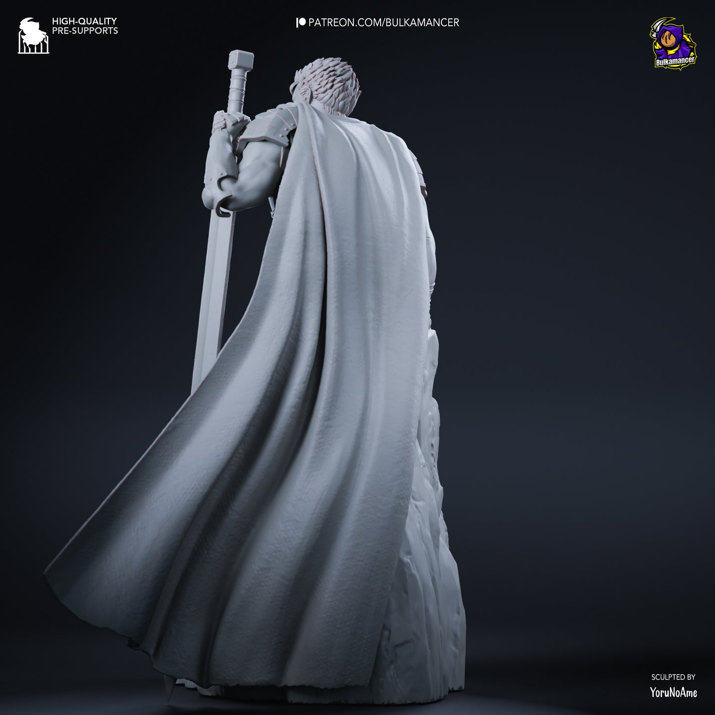 Guts | 10.5-Inch Resin Model Kit | DIY Berserk Band of the Falcon Warrior
