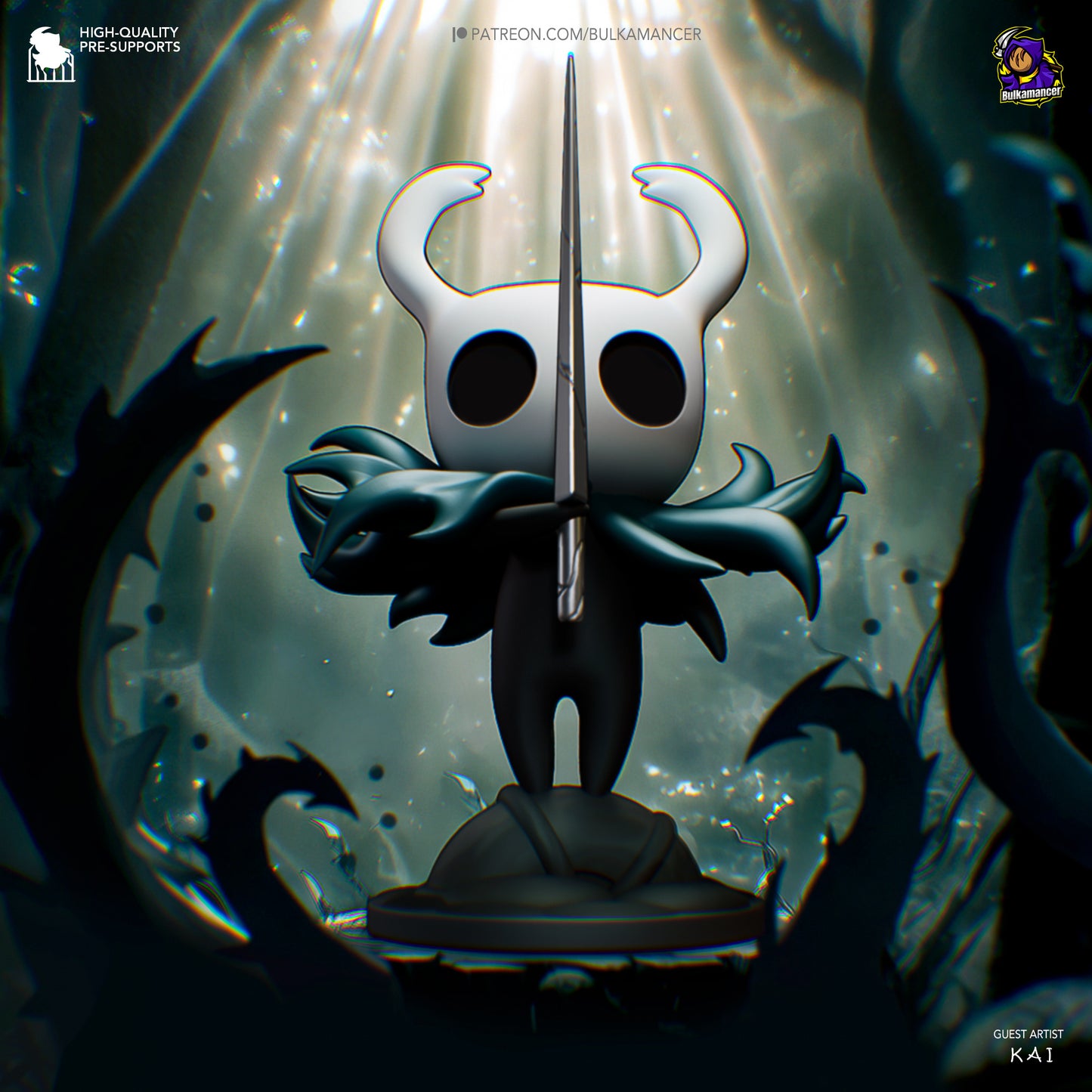 Hollow Knight | 4-Inch Resin Model Kit | Hallownest’s Silent Challenger