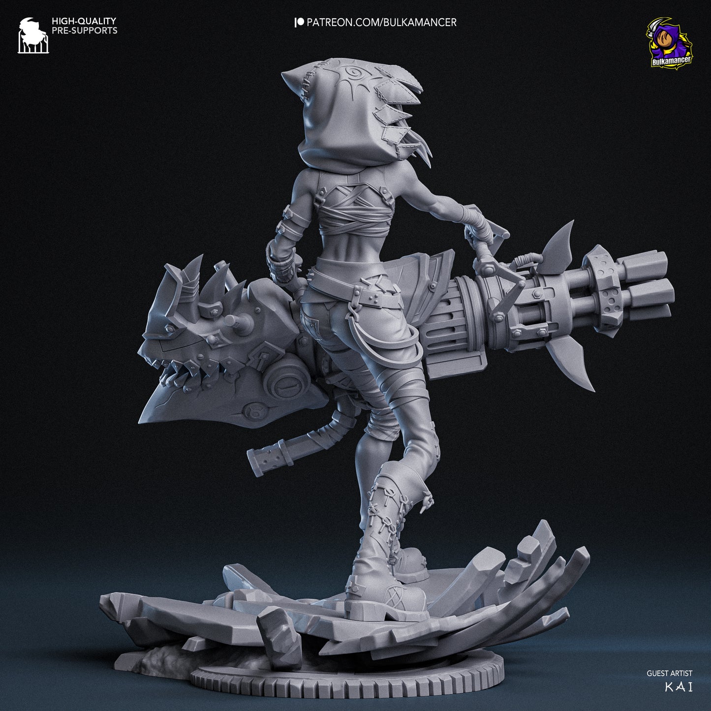 Fractured Jinx | 9-Inch Resin Model Kit | Arcane Loose Cannon of Zaun