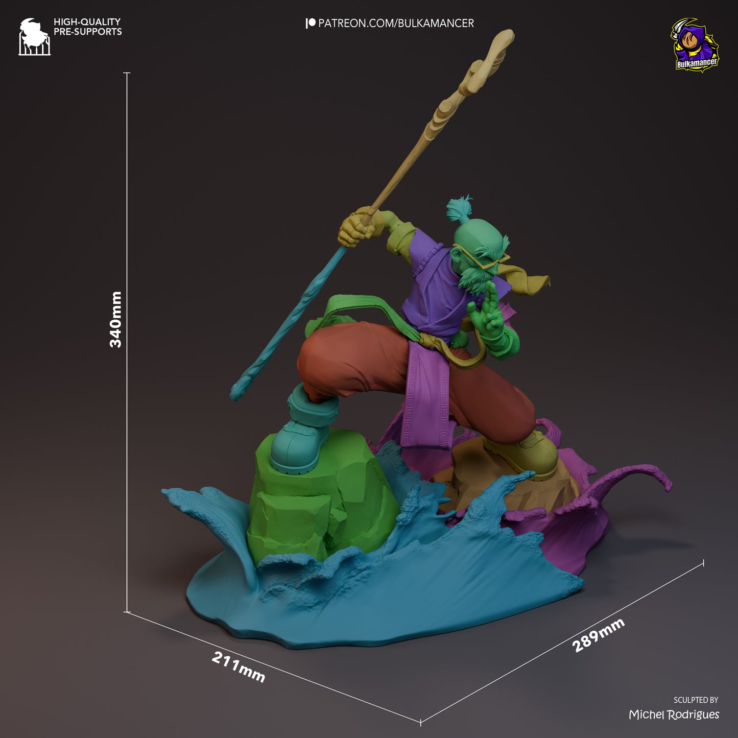 Knolan | 13.5-Inch Resin Model Kit | Battle Chasers Archmage of Nightwar