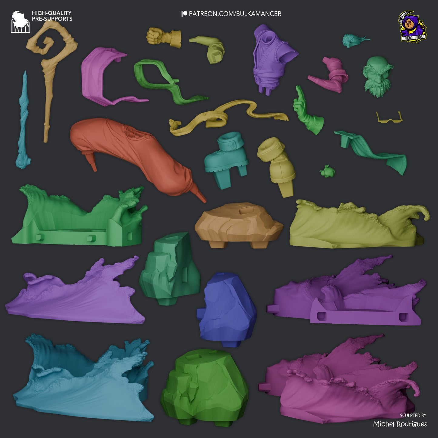 Knolan | 13.5-Inch Resin Model Kit | Battle Chasers Archmage of Nightwar