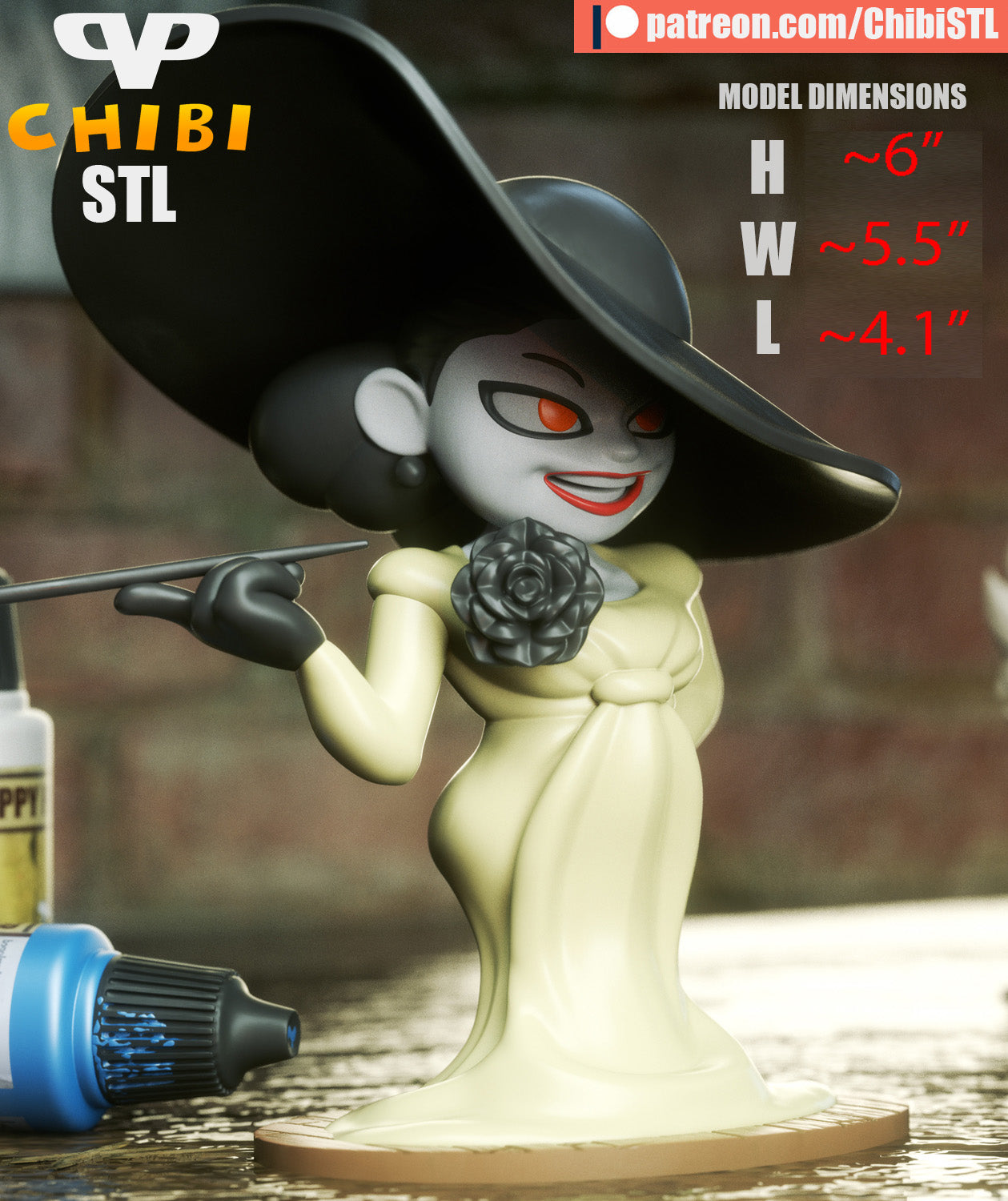 Chibi Lady Dimitrescu | Resin Model Kit | Resident Evil Village Vampire
