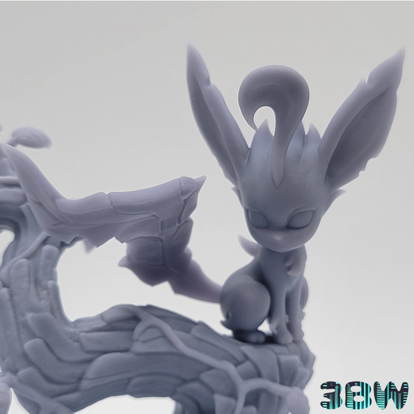 Chibi Leafeon Garage Kit | 3.5-Inch Resin Model Kit | DIY Forest-Themed Eevee Evolution Kit