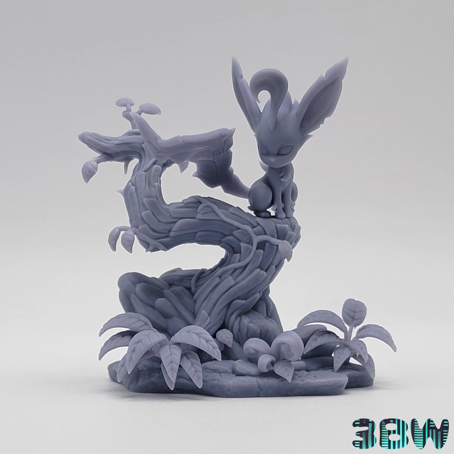Chibi Leafeon Garage Kit | 3.5-Inch Resin Model Kit | DIY Forest-Themed Eevee Evolution Kit