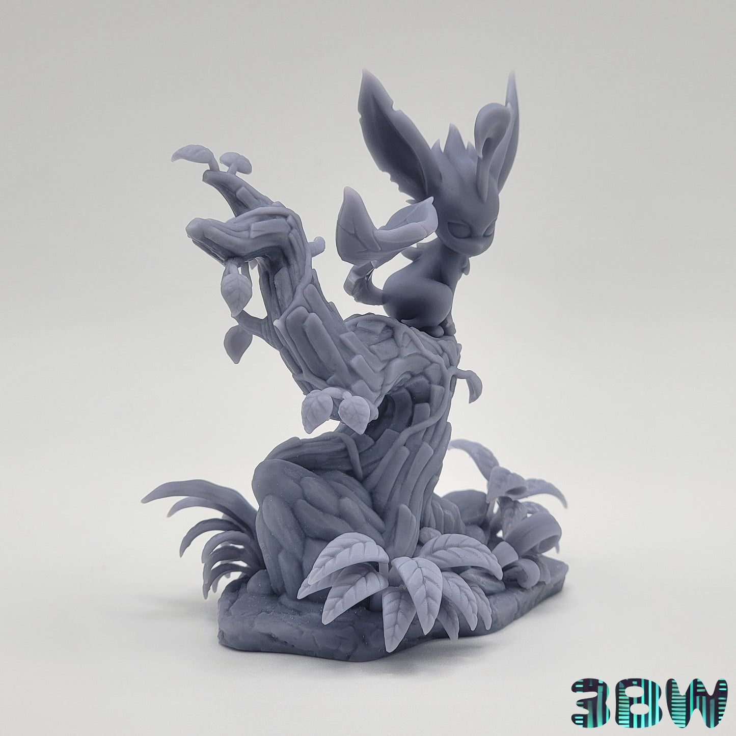 Chibi Leafeon Garage Kit | 3.5-Inch Resin Model Kit | DIY Forest-Themed Eevee Evolution Kit