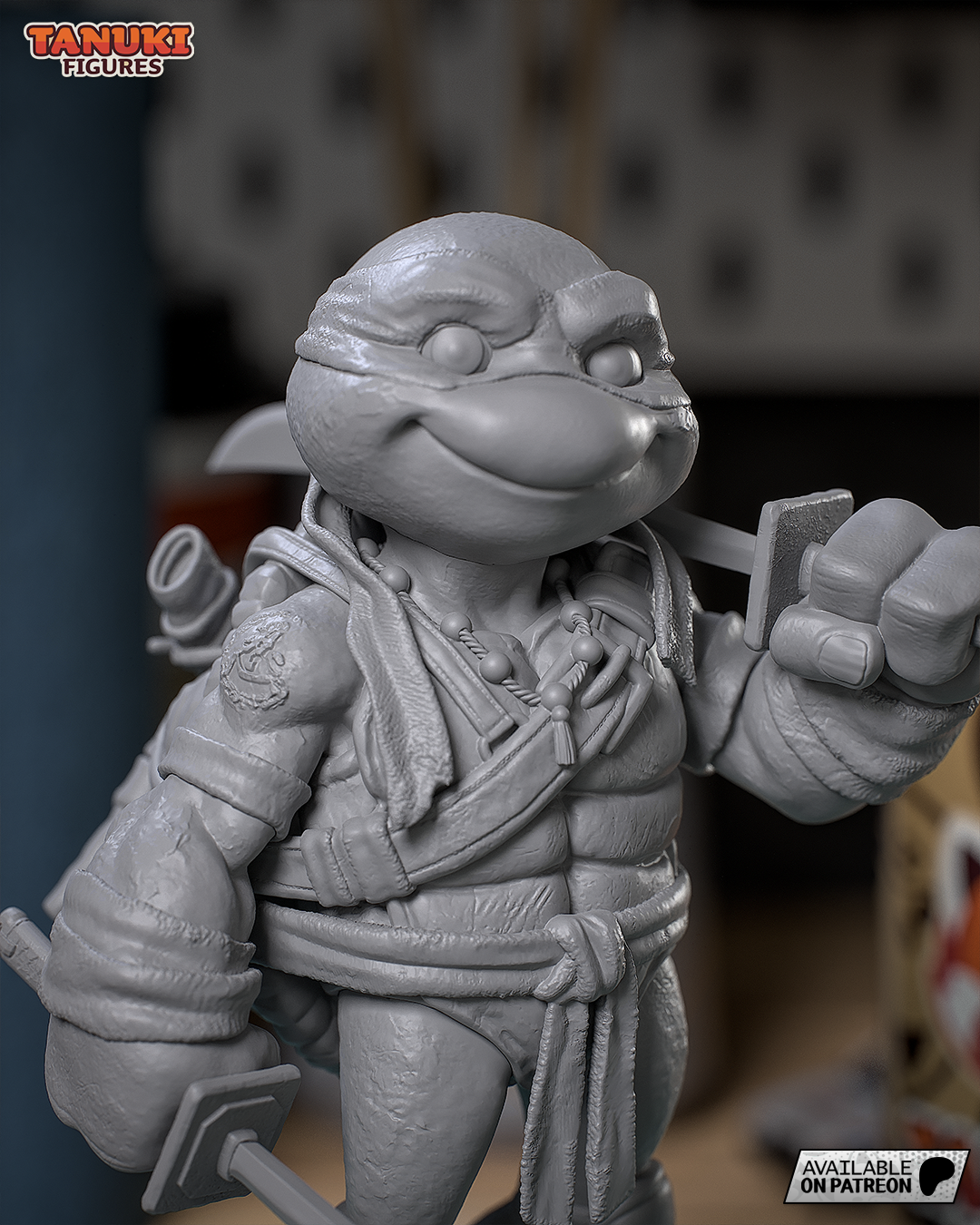 Leonardo | 6.5-Inch Resin Model Kit | Toon-Style TMNT Turtle Leader