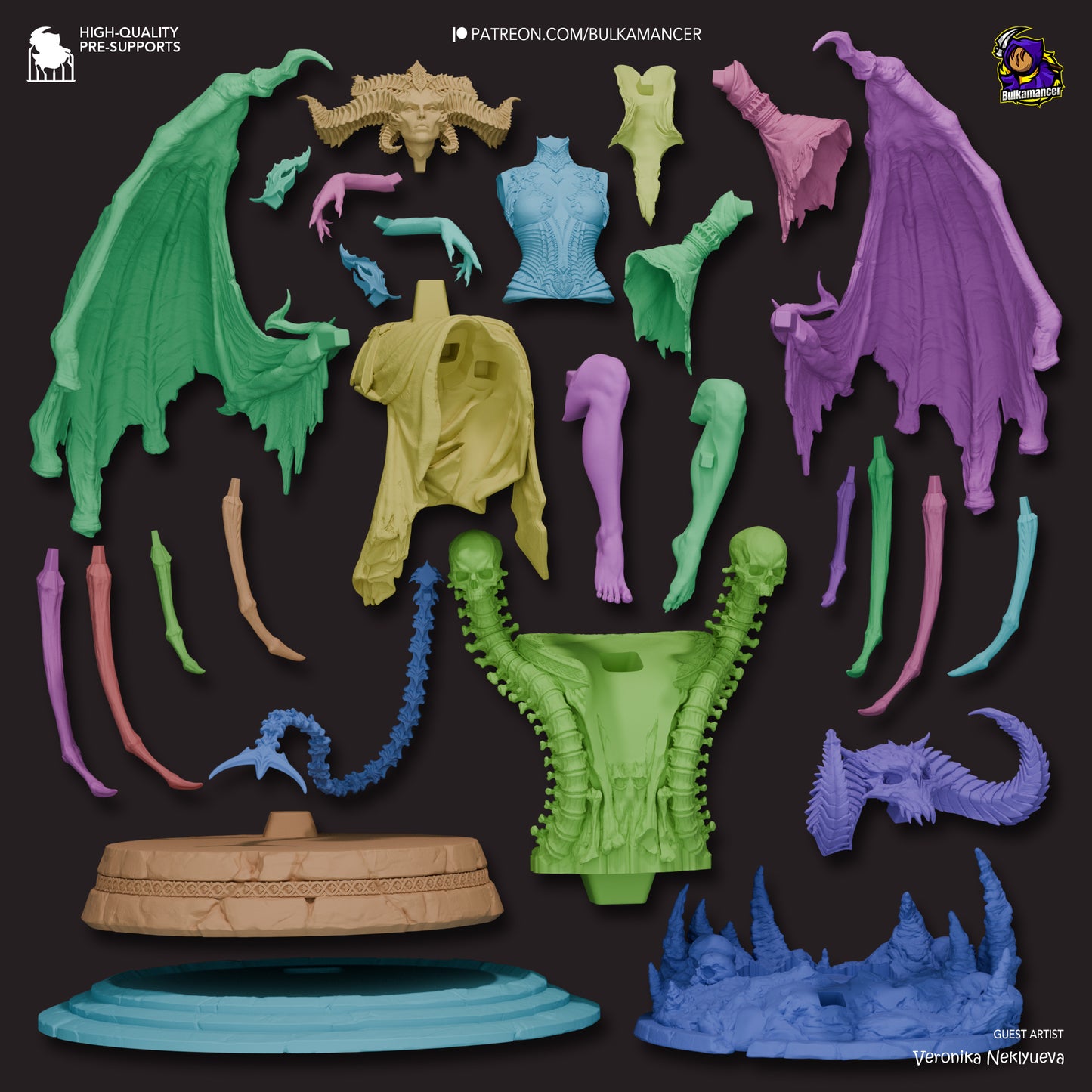Lilith | 12-Inch Resin Model Kit | DIY Diablo 4 Demon Queen