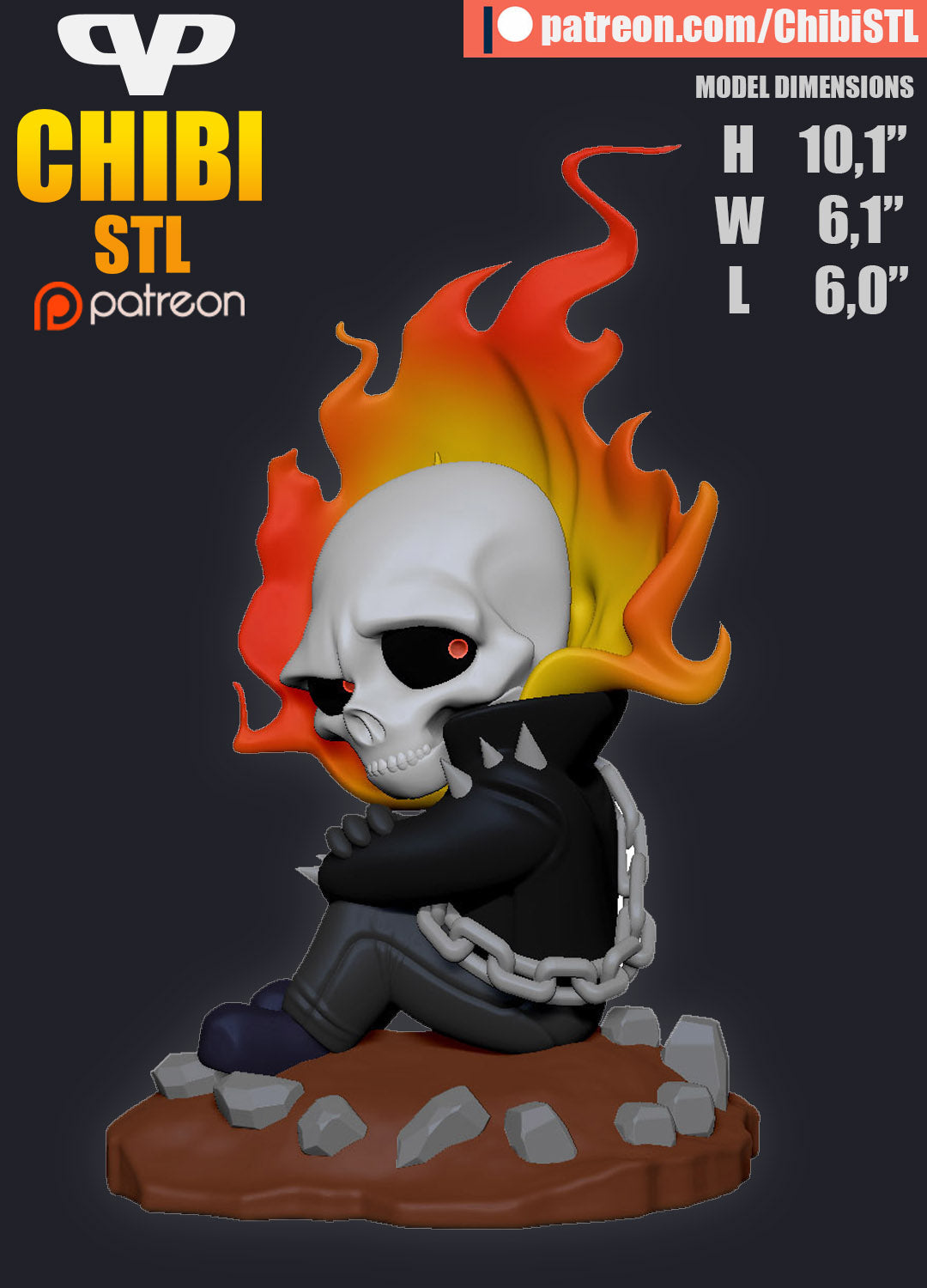 Chibi Ghost Rider & Deadpool | Resin Model Kit | Marvel Chaos Duo